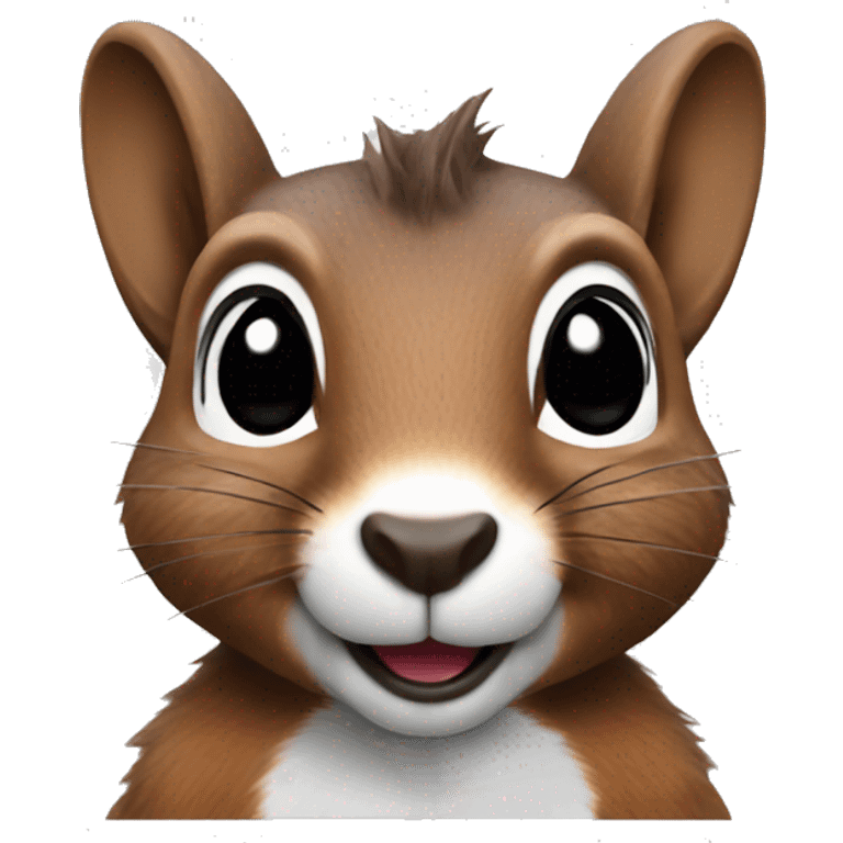 realistic squirrel with black fur emoji emoji