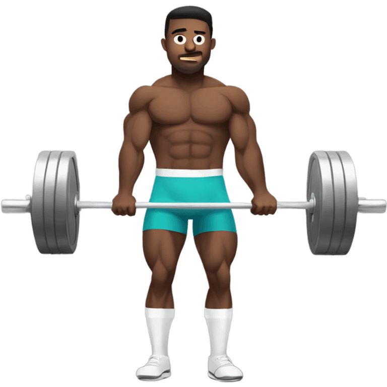 Guy deadlifting  emoji