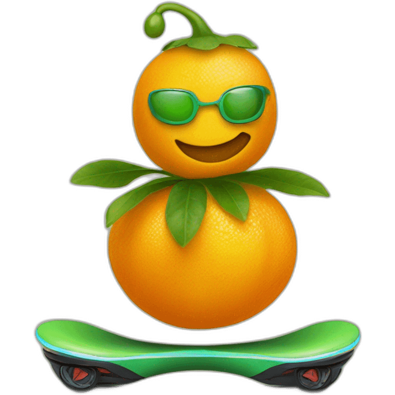 kumquat on a hoverboard emoji