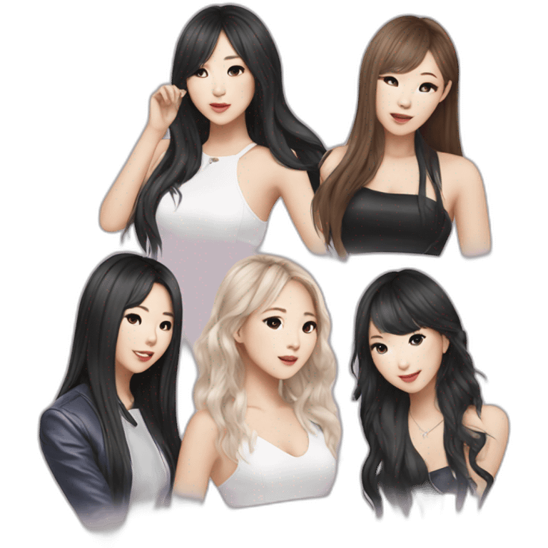 KPOP female music group members emoji