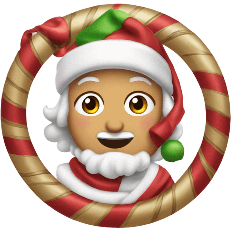 Quiero un emoji rosadito y tierno de navidad emoji