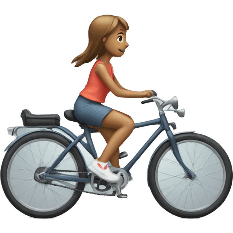 Bike with an girl on ir emoji