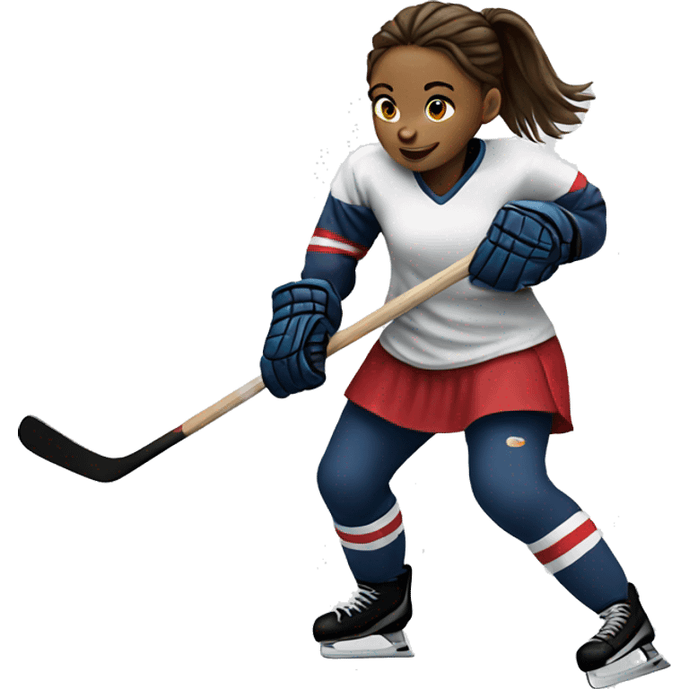 girl playing hockey emoji