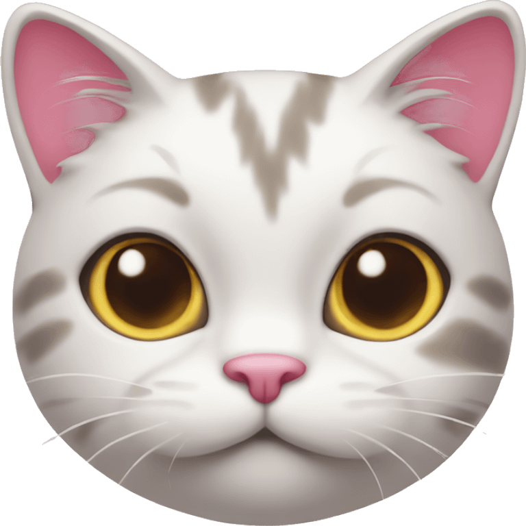 Cute cat pink emoji