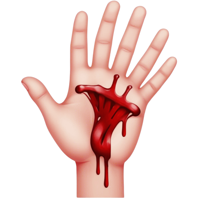 Bloody hand emoji