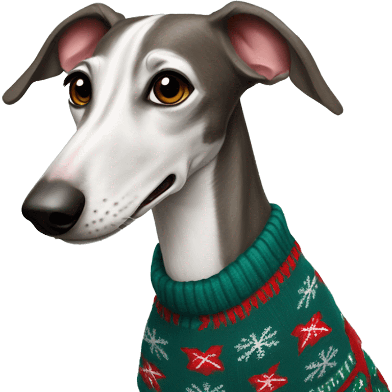 Galgo spanisch in christmas Sweater  emoji