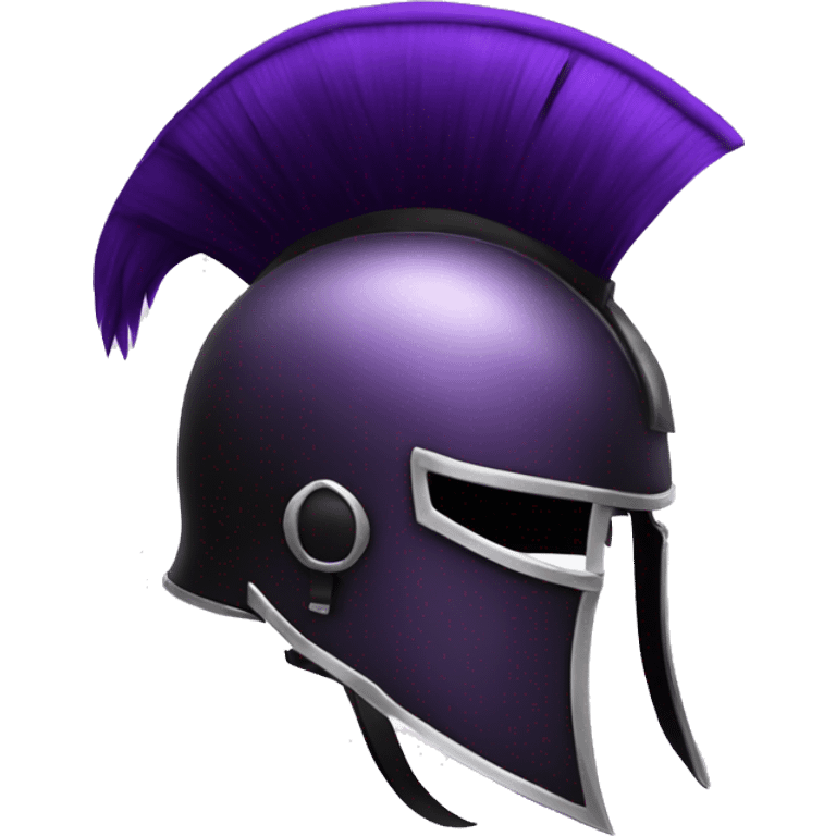 Purple and black gladiator helmet Mohawk  emoji