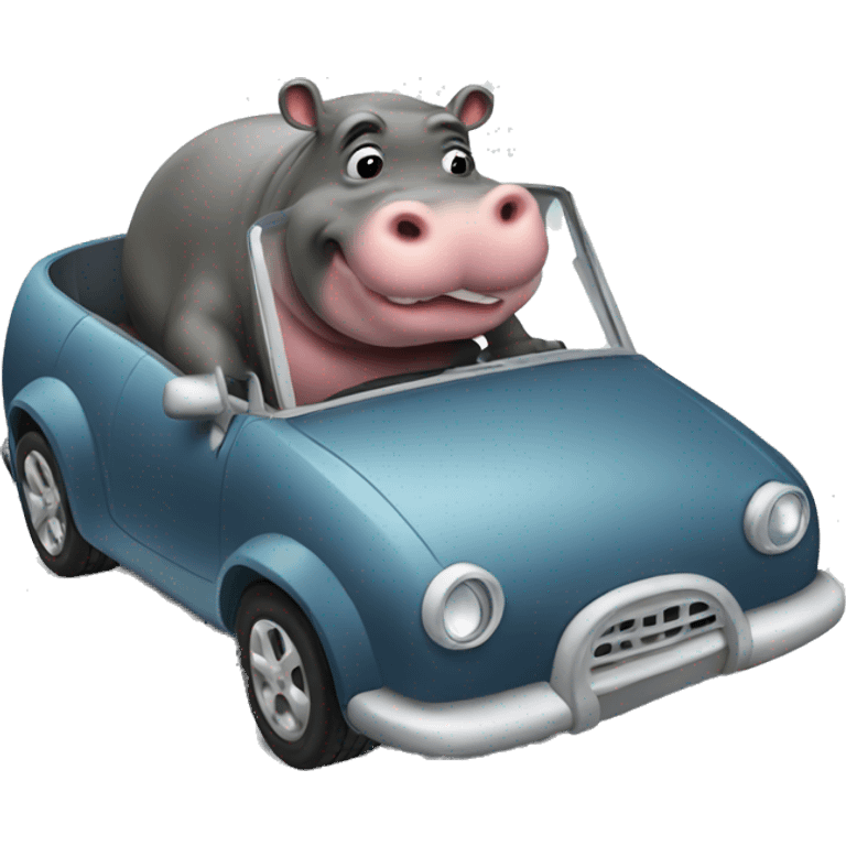 hippo car emoji