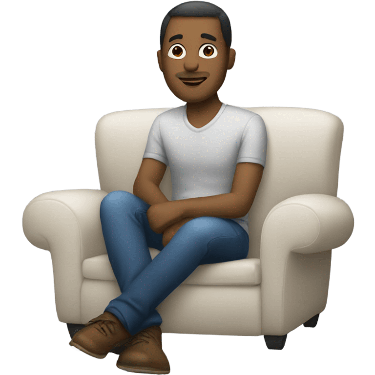 white guy sitting on couch emoji