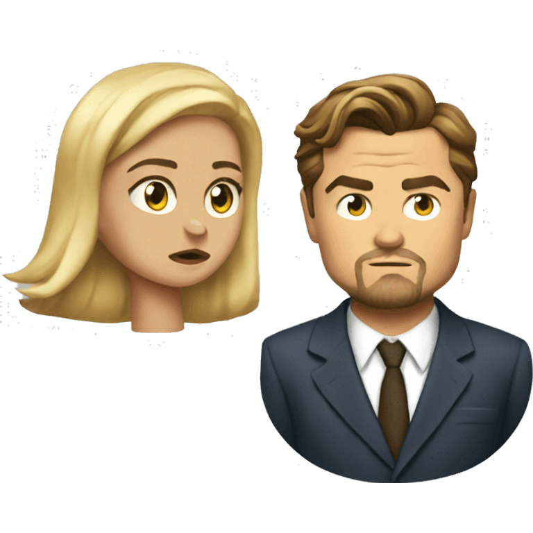 Leonardo DiCaprio rejecting a woman emoji