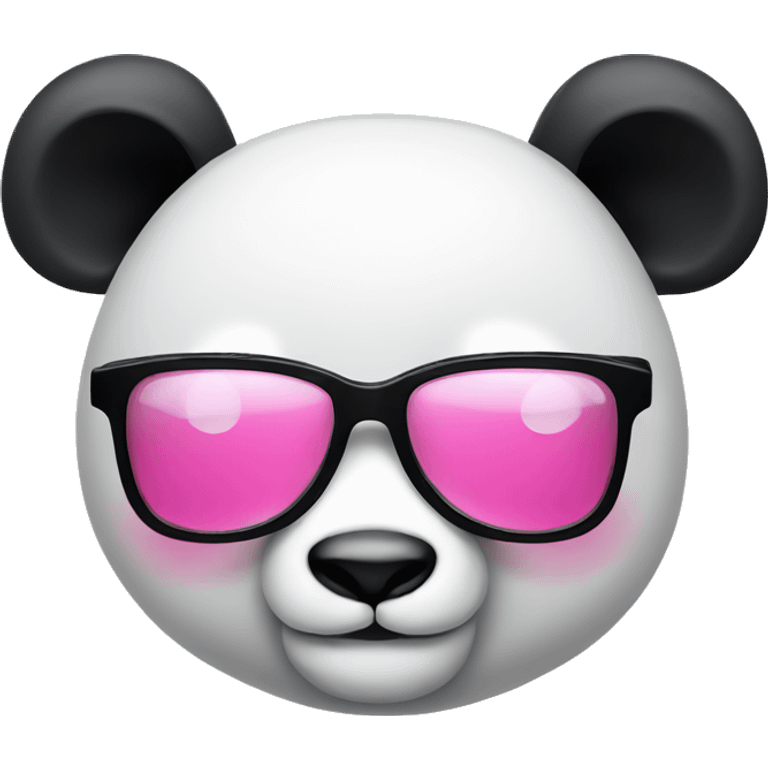 panda with pink glasses emoji