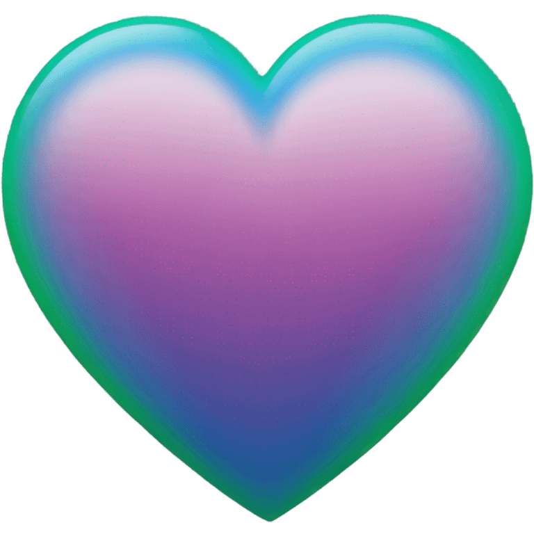 Green to blue ombré heart  emoji