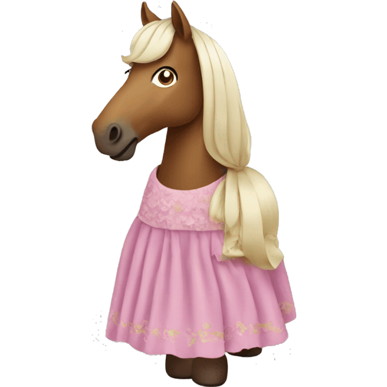 a horse wearing a dress emoji