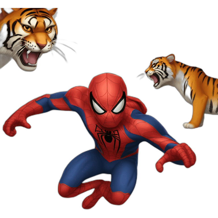 Spiderman as a Tiger emoji