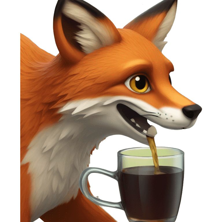 fox drinking mate emoji