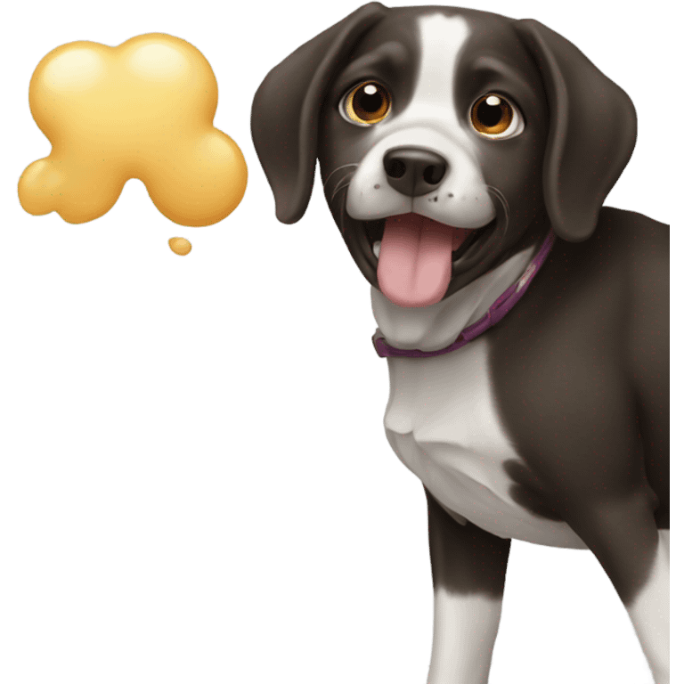 Dog farting emoji