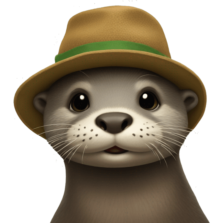 Otter with duck hat emoji