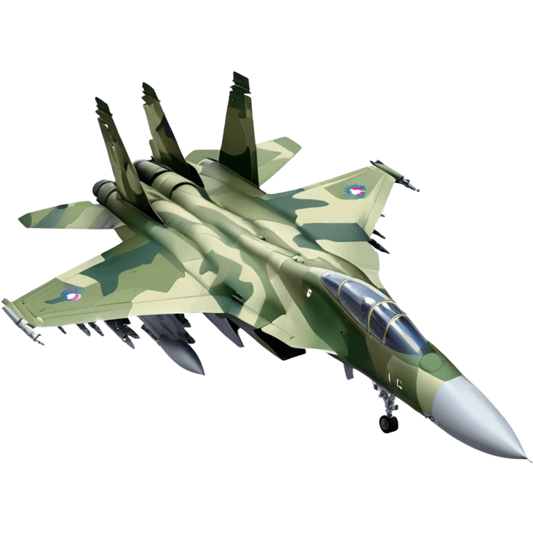 SU-35 Jet - Sukhoi (Model Year: 2020) (Iconic colour: Camouflage green) emoji