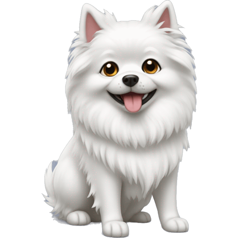 Spitz nain blanc  emoji