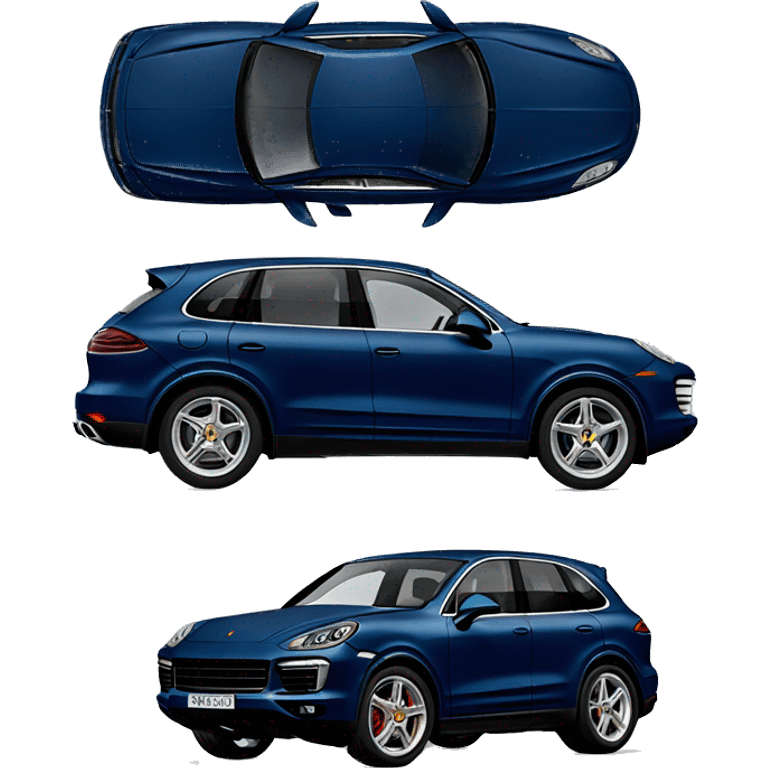 Porsche Cayenne Dark blue emoji