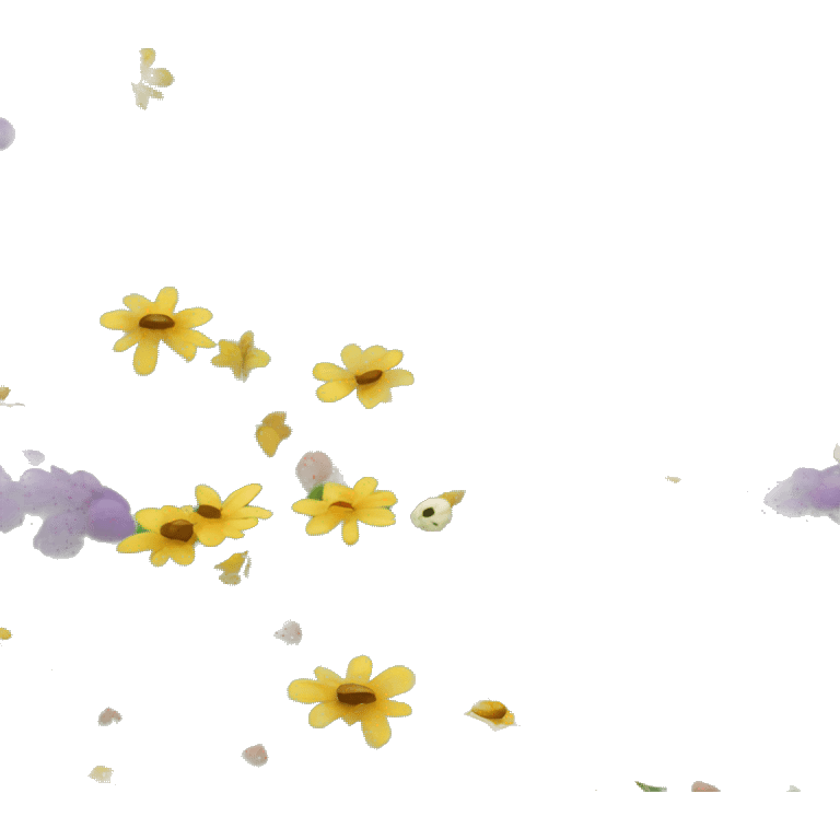 Wildflowers on hilly land  emoji