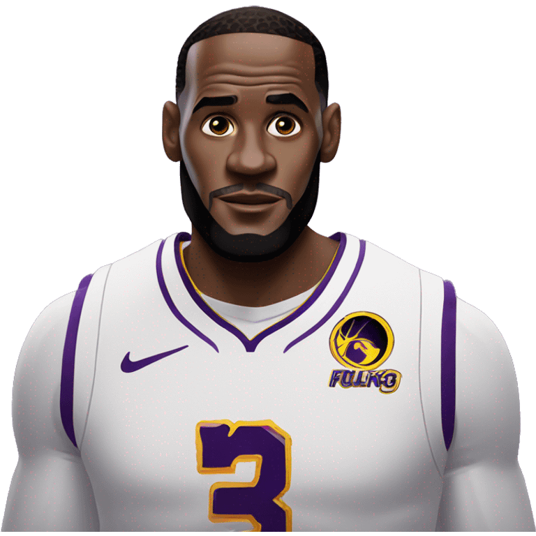 LeBron with purple aura around him emoji