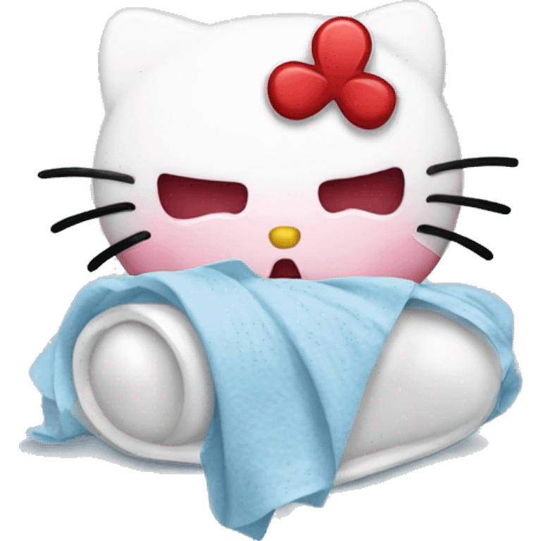 Hello kitty being sick  emoji