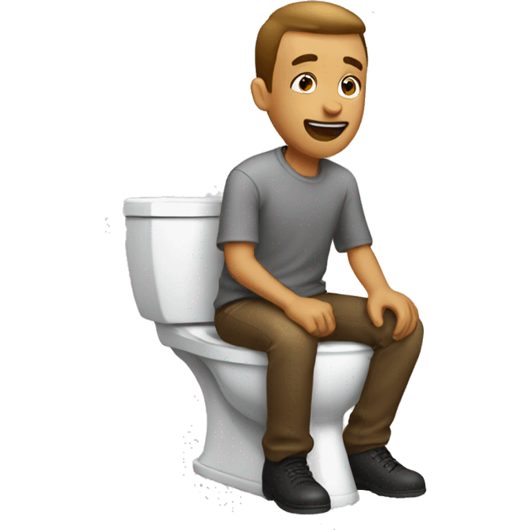 do a guy on a toilet emoji