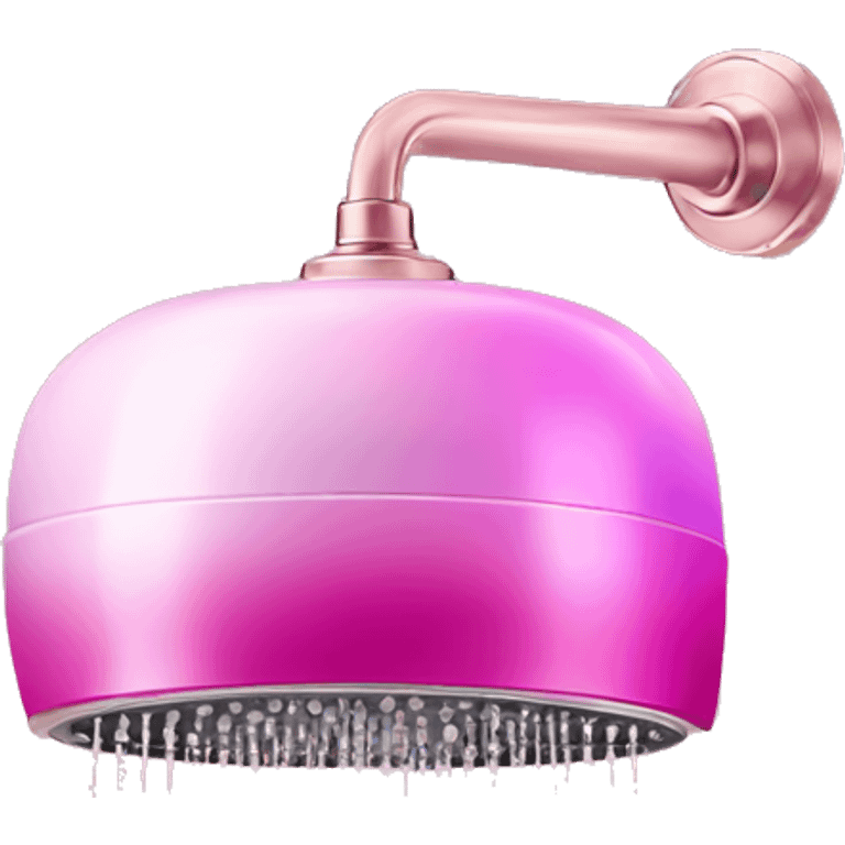 Pink ombre shower head with glitter  emoji