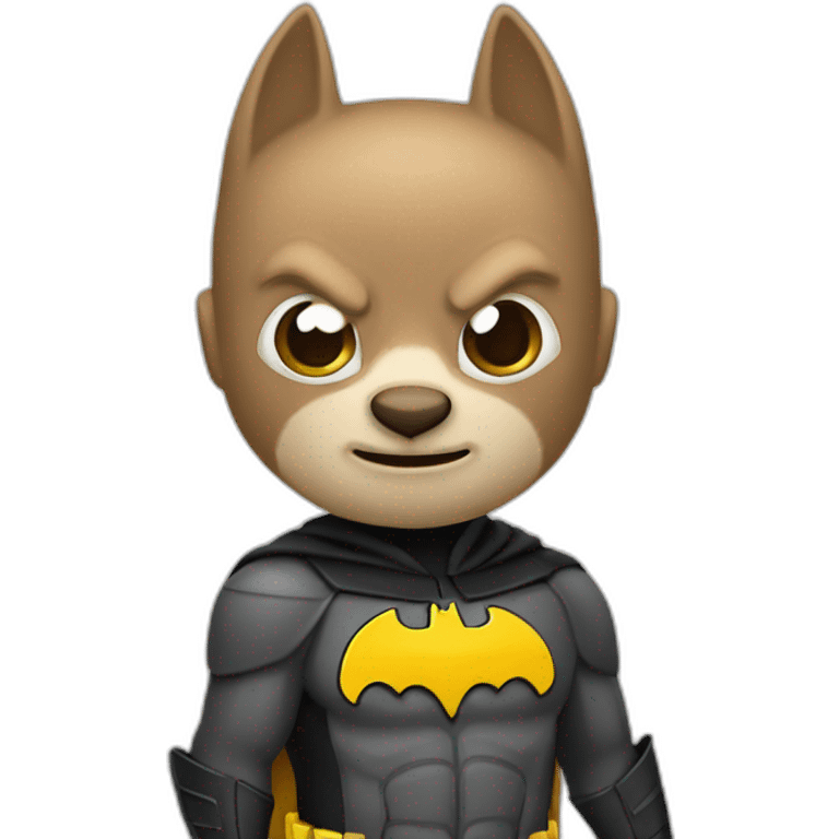 Ardilla disfraz de batman emoji