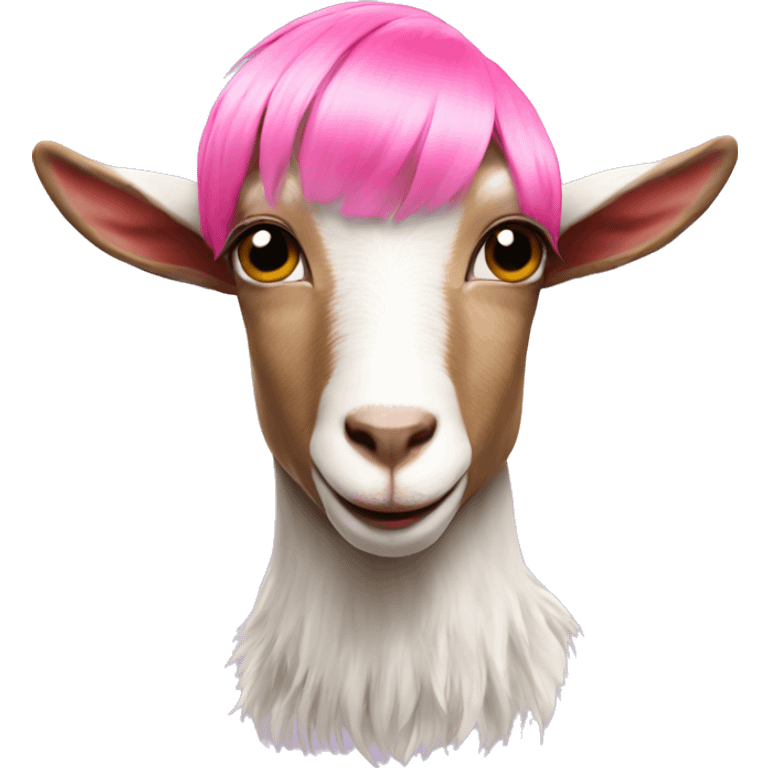 goat with pink wig  emoji