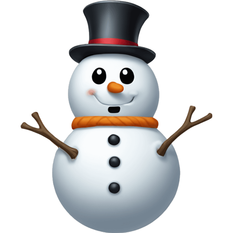 Funny snowman emoji