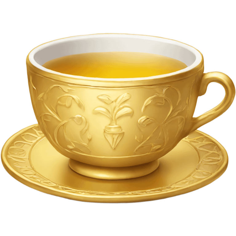 golden tea cup emoji