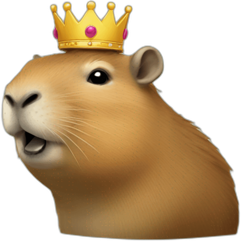 capybara with crown emoji