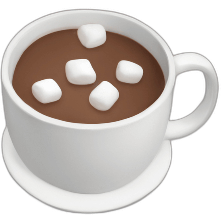 mug of hot chocolate with marshmellows emoji