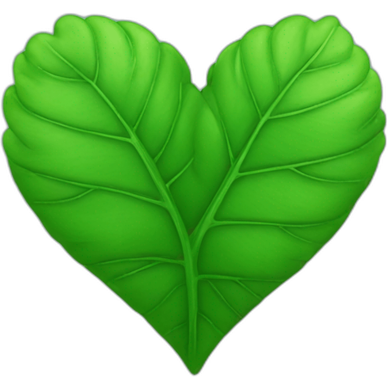 Green heart with leafs emoji