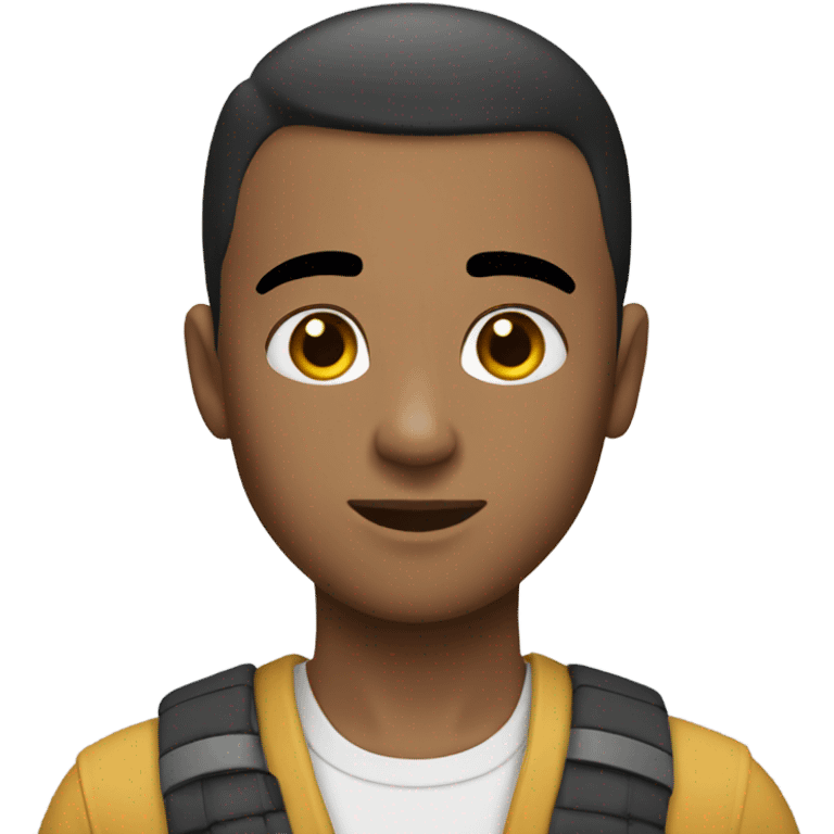 dark hair buzzcut, young male, white skin emoji