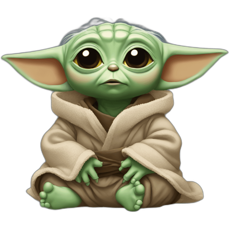 baby yoda sitting cross-legged emoji