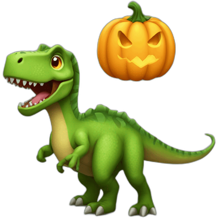 Halloween dinosaur emoji