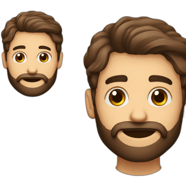 homem com barba com um copo café emoji