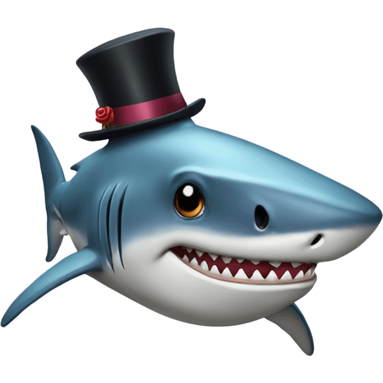 shark with tophat emoji