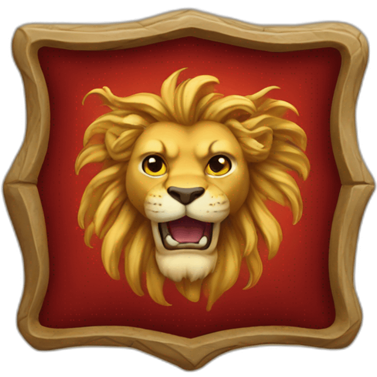 Red rampant lion emoji