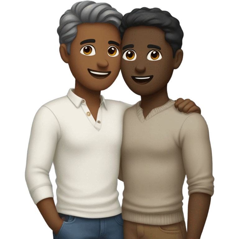 Interracial gay couple emoji