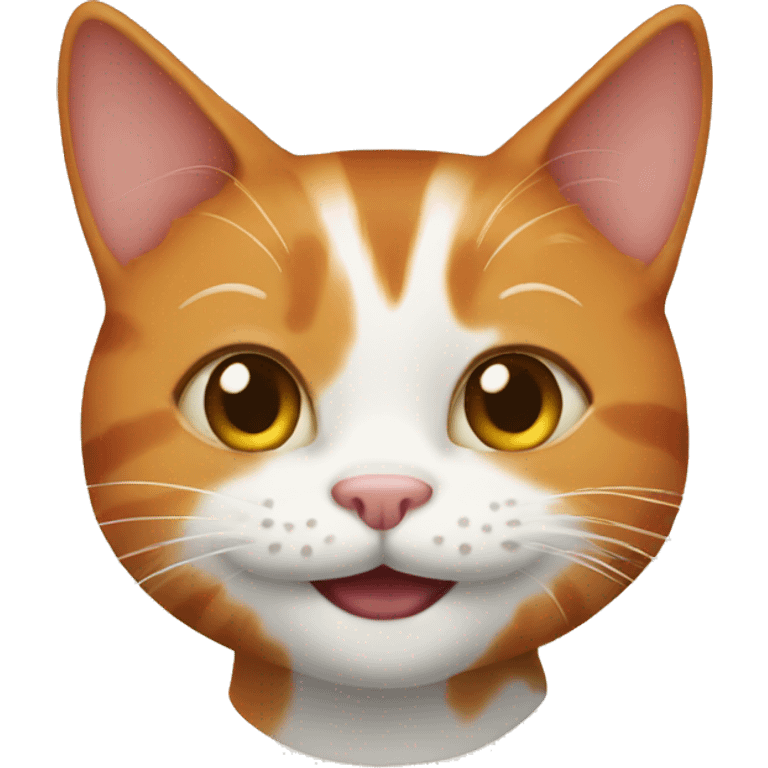 Ginger female cat smiling emoji