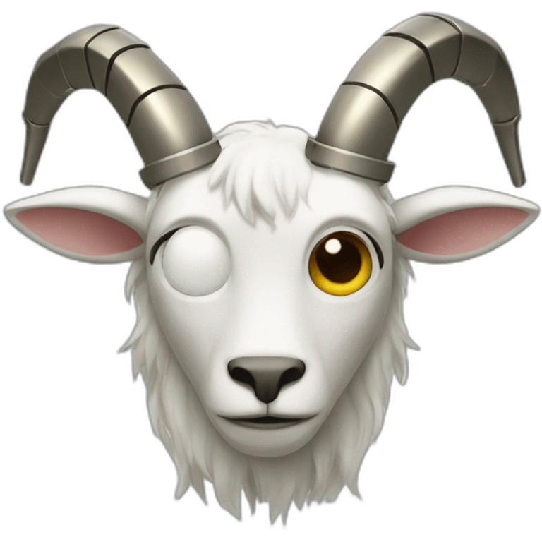 robot with goat horns emoji