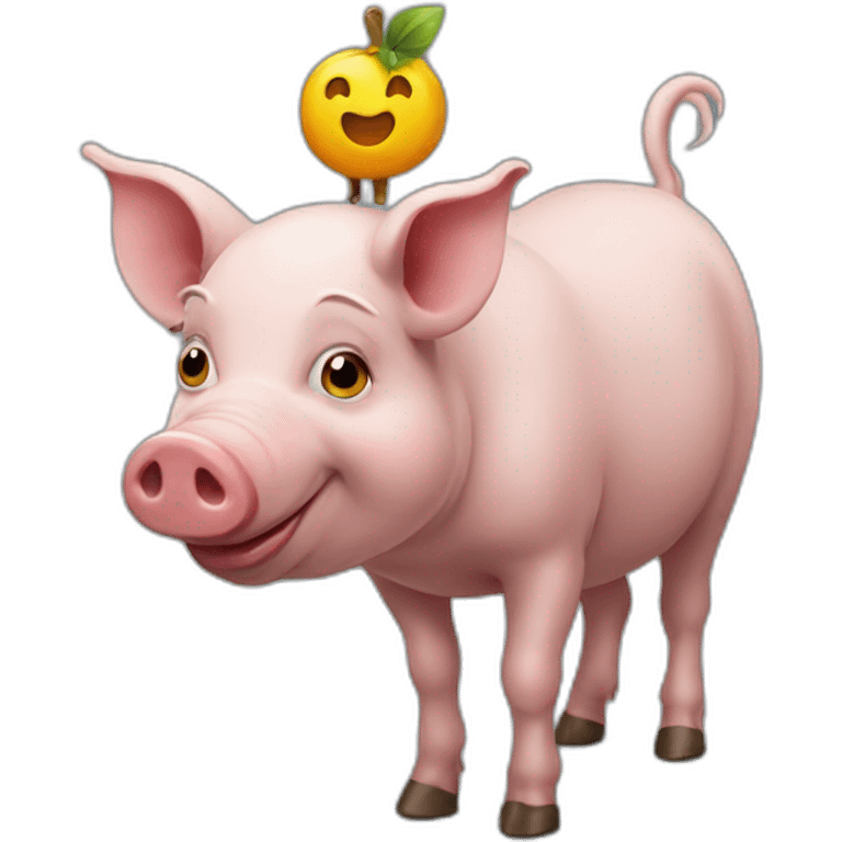 pig on the donkey emoji