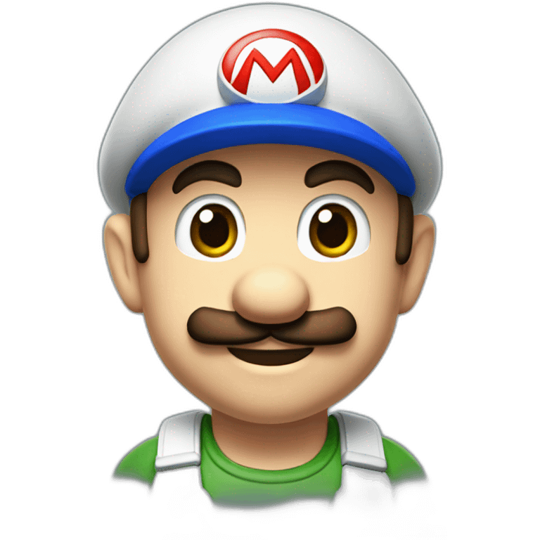 super mario with blue eyes emoji