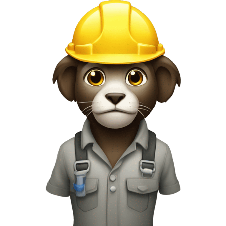 Singe animal avec epi de chantier  emoji