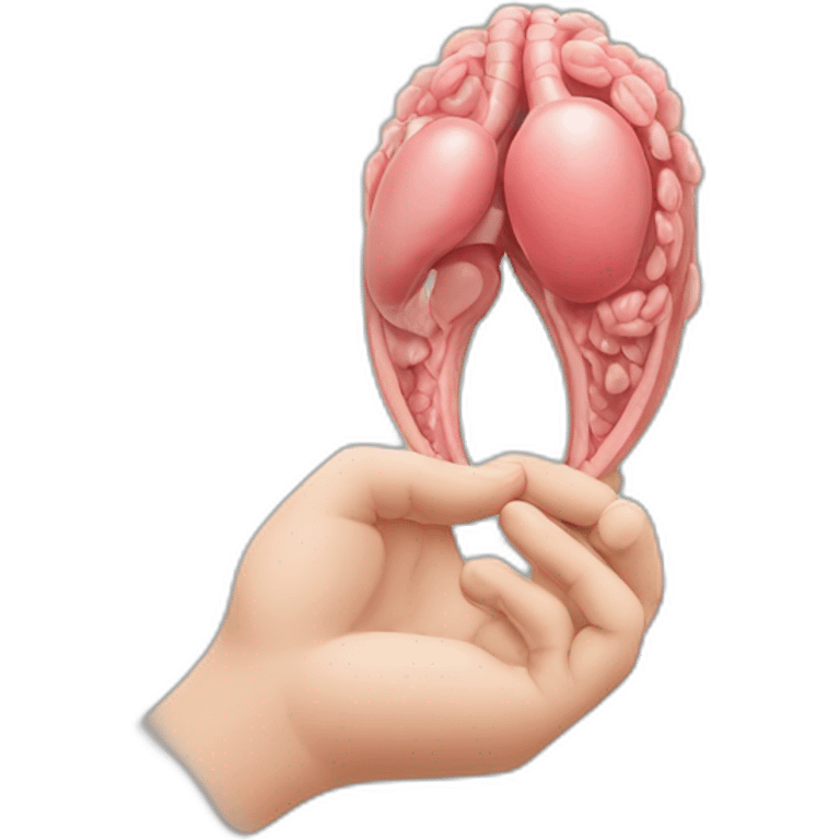 reproductive organ in hand emoji