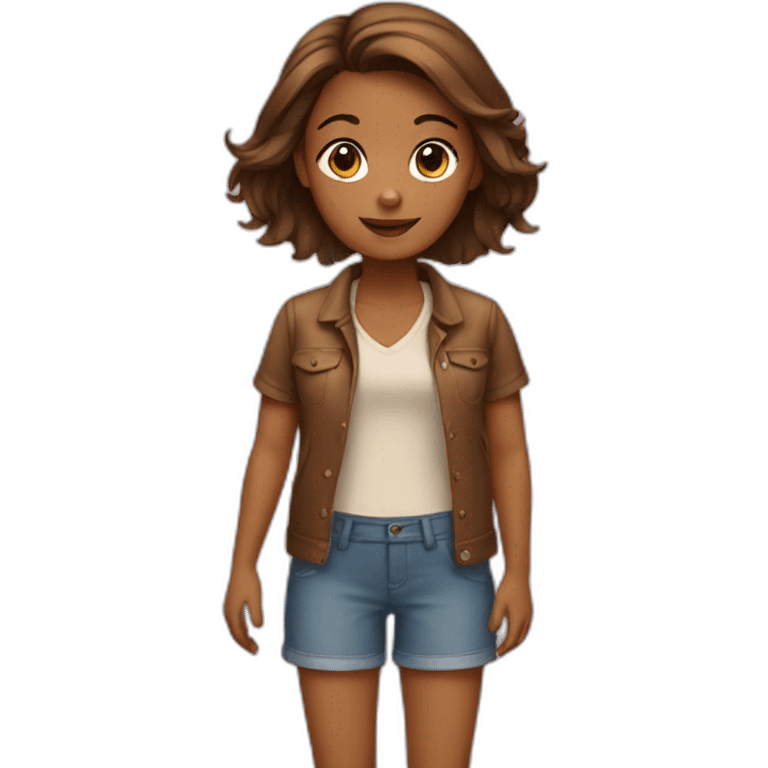 girl with brown little dog emoji